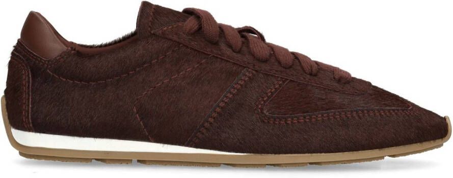 Sacha Dames Burgundy pony hair sneakers
