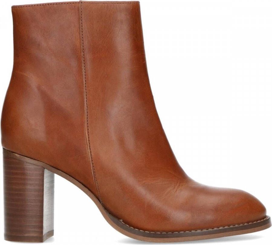 Sacha Dames Cognac enkellaarsjes met hak - Foto 2