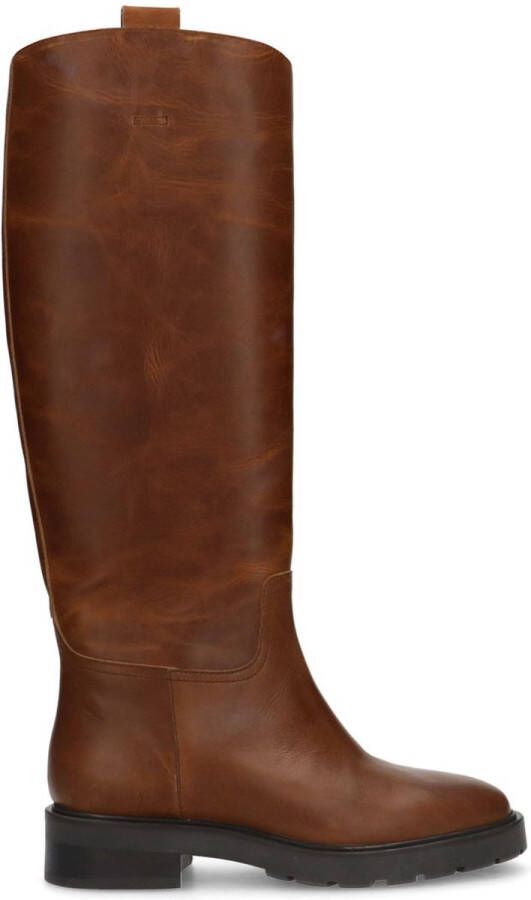 Sacha Dames Cognac hoge leren laarzen - Foto 4