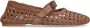 Sacha Dames Cognac leren fishnet ballerina's - Thumbnail 2