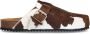 Sacha leren clogs met koeienprint cognac - Thumbnail 5