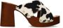 Sacha Dames Cow print leren muiltjes met plateau hak - Thumbnail 2