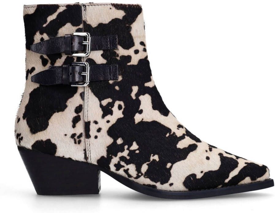 Sacha Dames Cow print western enkellaarsjes
