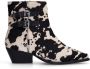 Sacha leren cowboylaarzen met koeienprint zwart - Thumbnail 2