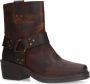 Sacha Dames Donkerbruine leren biker boots - Thumbnail 2