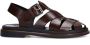 Sacha Dames Donkerbruine leren sandalen - Thumbnail 2