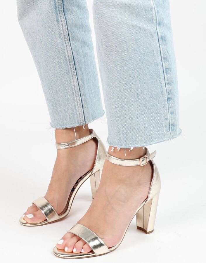 Sacha Dames Goudkleurige sandalen met hak - Foto 4