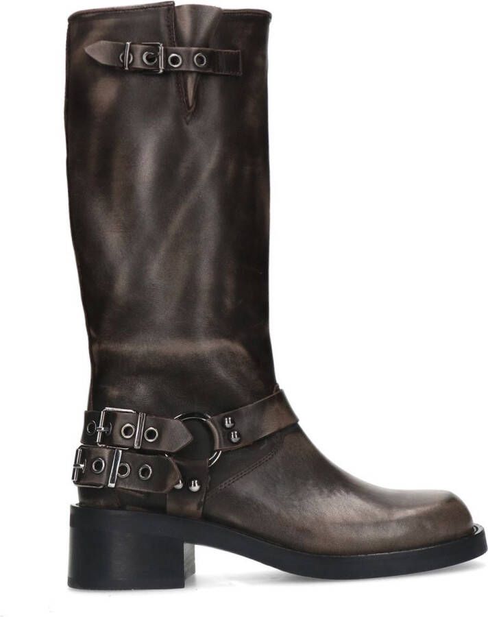Sacha Dames PRE-ORDER Greywashed buckle biker boots - Foto 2