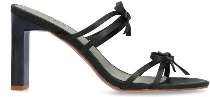 Sacha Dames Groene sandalen met hak en strikjes