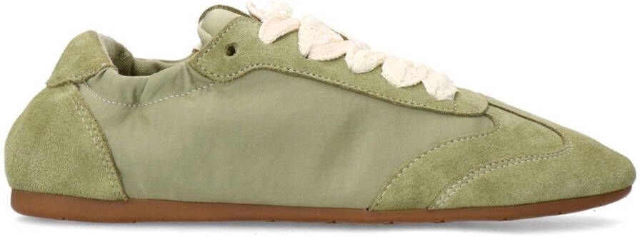 Sacha Dames Groene sneakers met kanten veters