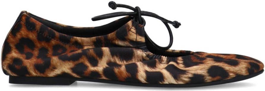 Sacha Dames Leopard ballerina's met veters