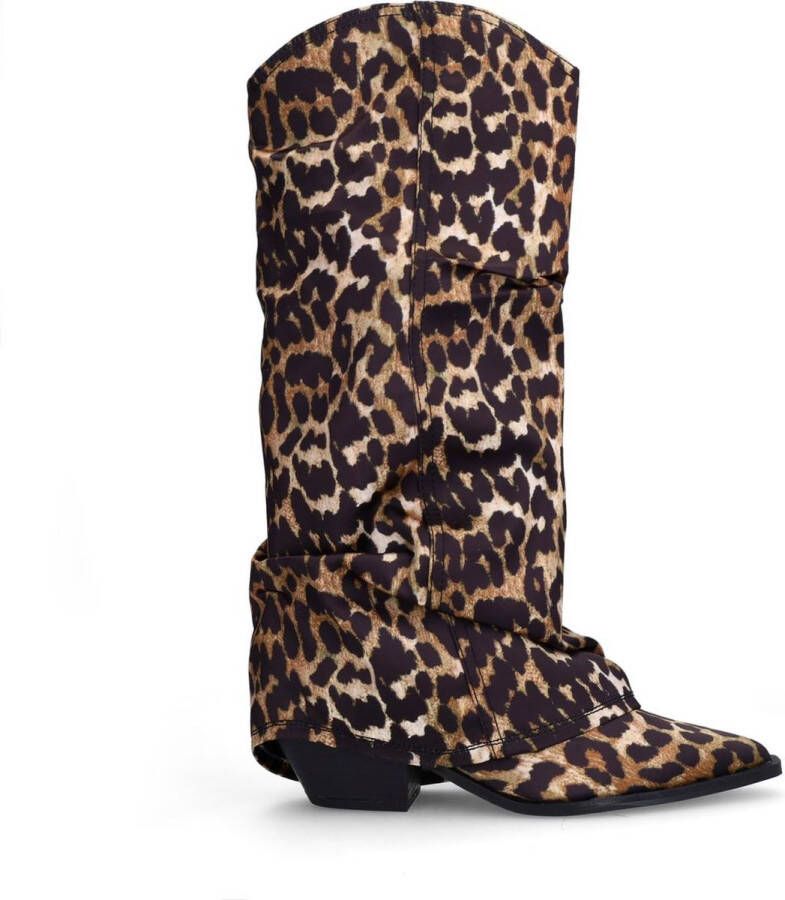 Sacha Dames Leopard cowboylaarzen met flap