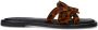 Sacha leren slippers met panterprint cognac - Thumbnail 2