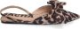 Sacha slingback loafers met panterprint beige bruin - Thumbnail 6