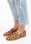 Sacha Dames Leren luipaardprint loafers met goudkleurige gesp - Thumbnail 4