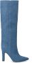Sacha Dames Lichtblauwe denim hoge laarzen met hak - Thumbnail 2