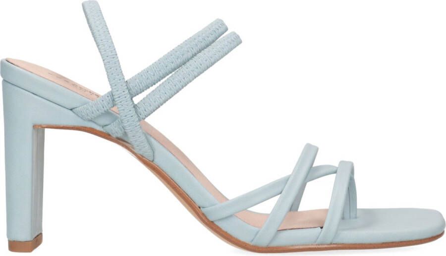 Sacha Dames Lichtblauwe hak sandalen met bandjes - Schoenen.nl