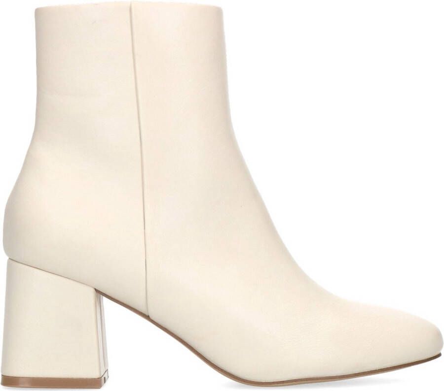 Sacha Dames Off white enkellaarsjes met blokhak - Foto 2