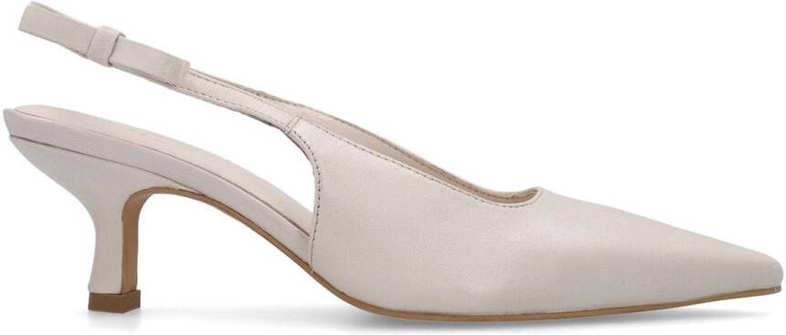 Sacha Dames Off white leren slingback pumps