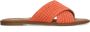 Sacha Dames Oranje slippers met gekruiste bandjes - Thumbnail 2