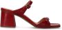 Sacha Dames PRE-ORDER Rode leren sandalen met hak - Thumbnail 2