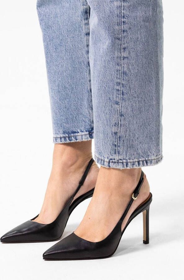 Sacha Dames PRE-ORDER Zwarte leren slingback pumps