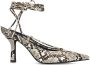 Sacha pumps met slangenprint beige - Thumbnail 2