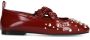 Sacha Dames Rode leren ballerina's met studs - Thumbnail 2