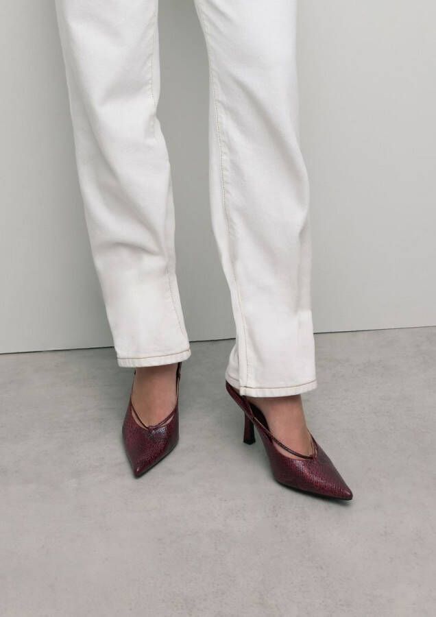 Sacha Dames Rode snake pumps