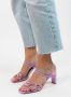 Sacha Dames Roze metallic hak sandalen met bandjes - Thumbnail 2