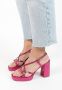 Sacha Dames Roze metallic sandalen met hak - Thumbnail 2