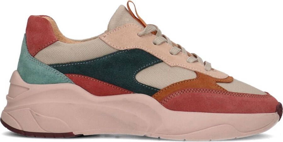 Sacha Dames Roze multicolor suède sneakers