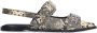 Sacha leren slingback loafers met slangenprint grijs - Thumbnail 2
