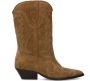 Sacha Dames Taupe suède cowboylaarzen met sierstiksels - Thumbnail 2