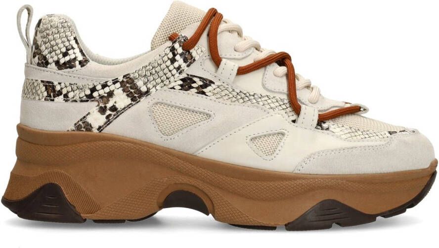 Sacha Dames Witte sneakers met snake details