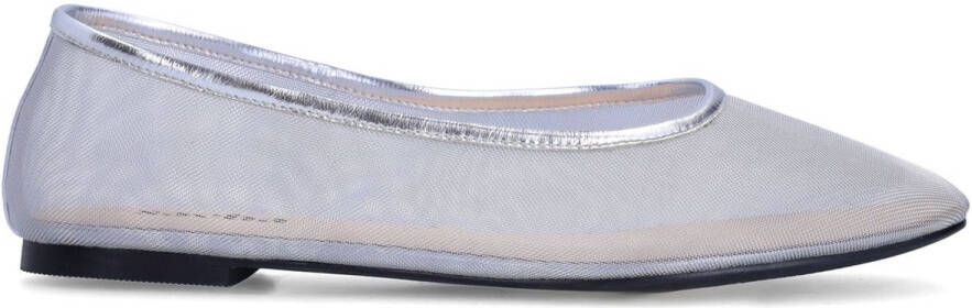 Sacha Dames Zilveren mesh ballerina's