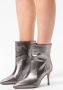 Sacha Dames Zilveren metallic enkellaarsjes met hak - Thumbnail 2
