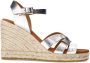 Sacha Dames Zilveren metallic sleehak sandalen - Thumbnail 2