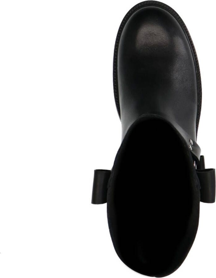 Sacha Dames Zwarte biker enkelboots met zilverkleurige buckle - Foto 2