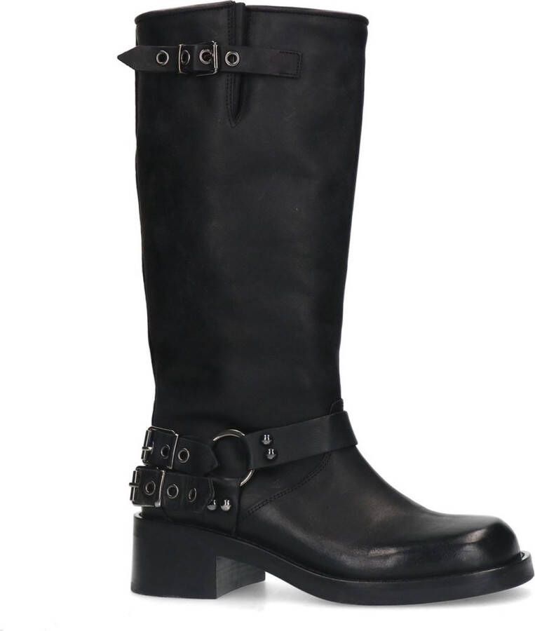 Sacha Dames PRE-ORDER Zwarte buckle biker boots - Foto 2