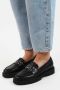 Sacha Dames Zwarte chunky loafers met zilverkleurige studs - Thumbnail 4