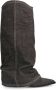 Sacha Dames Zwarte denim cowboylaarzen met flap - Thumbnail 2