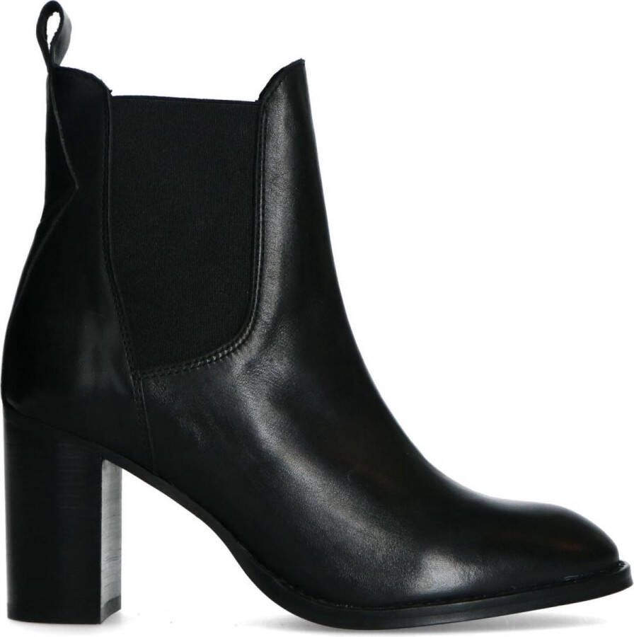Sacha Dames Zwarte enkellaarsjes met hak