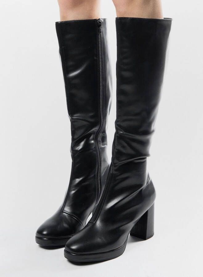 Sacha Dames Zwarte hoge laarzen met blokhak
