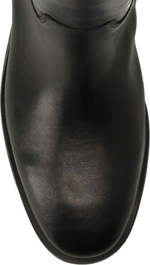 Sacha Dames Zwarte hoge leren laarzen