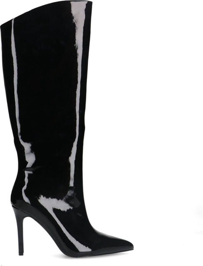 Sacha Dames Zwarte laklook laarzen met naaldhak - Foto 1