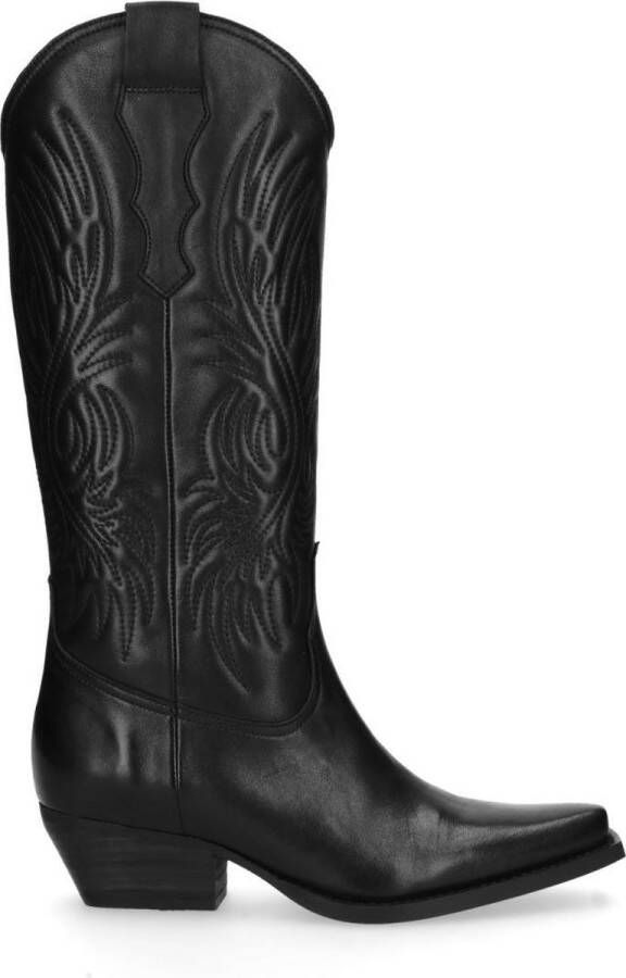 Sacha Dames Zwarte leren cowboylaarzen - Foto 2