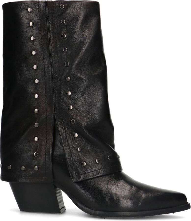 Sacha Dames Zwarte leren laarzen met zwarte studs - Foto 2