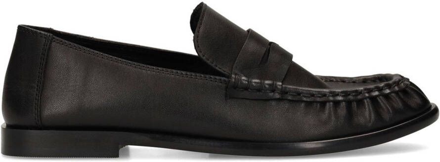 Sacha Dames Zwarte leren loafers