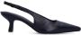 Sacha Dames Zwarte leren slingback pumps - Thumbnail 2
